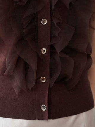 Tulle Ruffle Knit Sweater