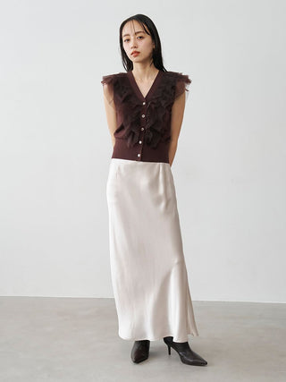 Tulle Ruffle Knit Sweater