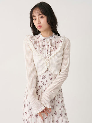 Sheer Ribbed Cardigan