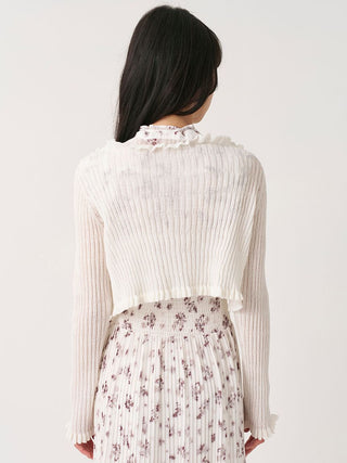 Sheer Ribbed Cardigan