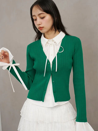 Shirt Layered Knit Top