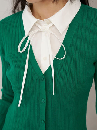 Shirt Layered Knit Top