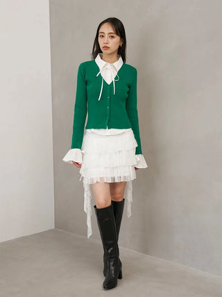 Shirt Layered Knit Top