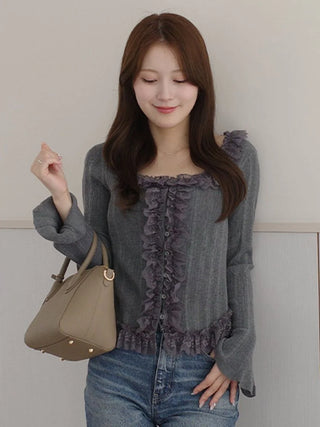Ruffle Detail Knit Top
