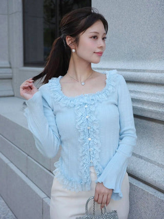 Ruffle Detail Knit Top