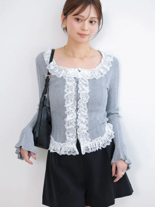 Ruffle Detail Knit Top