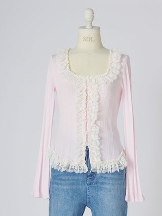 Ruffle Detail Knit Top