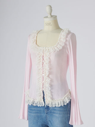 Ruffle Detail Knit Top