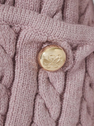 Gold-Button Mid-Length Cardigan