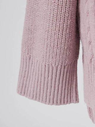 Gold-Button Mid-Length Cardigan