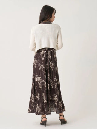 Lace-Trimmed Ribbed Cardigan