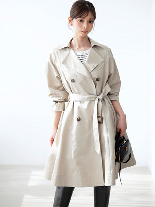 Flared Mid-Length Trench Coat