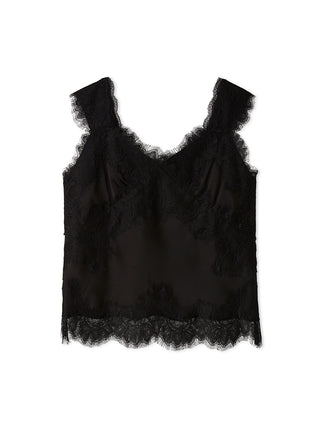 Lace-Trim Satin Camisole