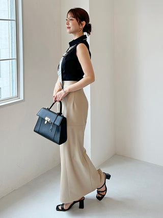 Stretch Faux Leather Pencil Skirt