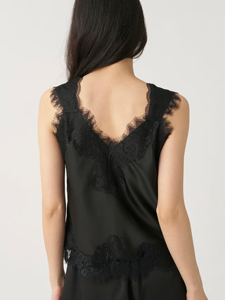 Lace-Trim Satin Camisole