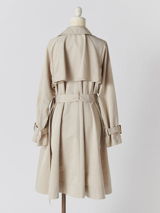 Flared Mid-Length Trench Coat