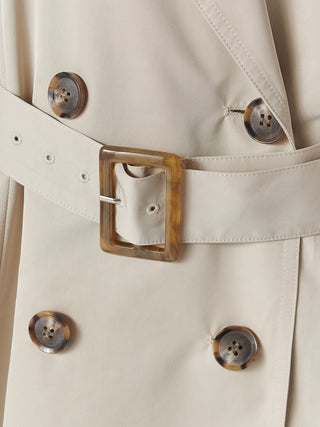 Flared Mid-Length Trench Coat