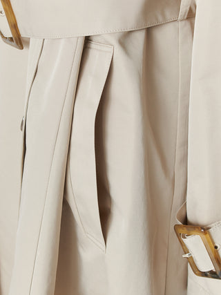 Flared Mid-Length Trench Coat