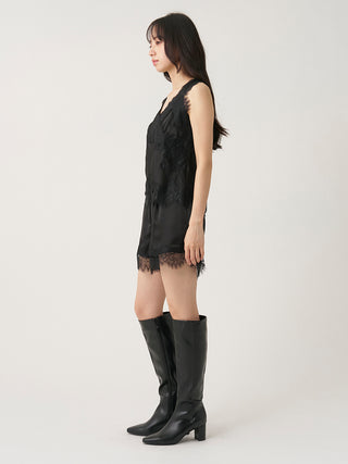 Lace-Trim Satin Camisole