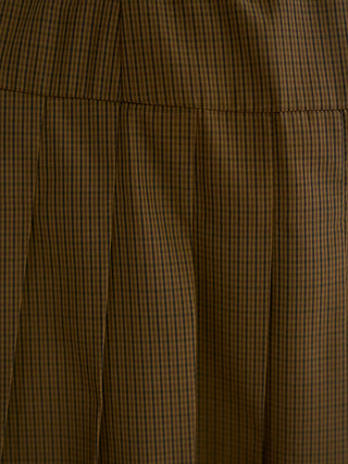 Pleated Long Skirt with Belt