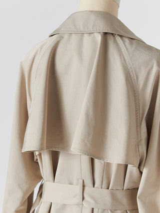 Flared Mid-Length Trench Coat