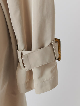 Flared Mid-Length Trench Coat