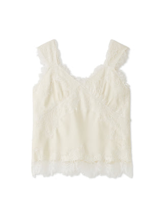 Lace-Trim Satin Camisole