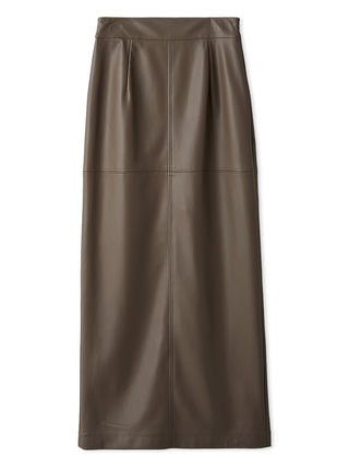 Brown leather skirt on a white background