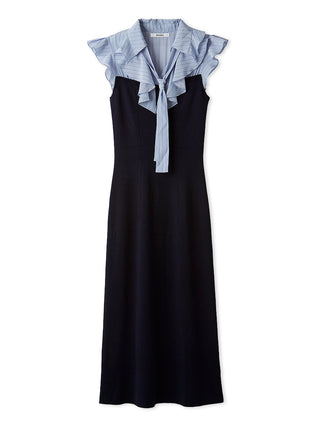 Sustainable Frill Collar Layered Dress