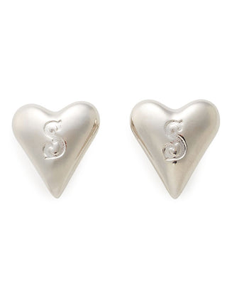 Heart Earrings in silver, Premium Collection of Fashionable & Trendy Women's Earrings at SNIDEL USA