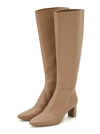 Classic Long Boots in beige, Premium Collection of Fashionable & Trendy Women's Shoes, Boots, Loafers, & Sandals at SNIDEL USA