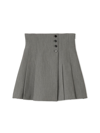 Side Pleated Skorts in gray, Premium Fashionable Women's Skirts & Skorts at SNIDEL USA