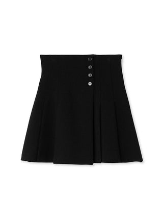 Side Pleated Skorts in black, Premium Fashionable Women's Skirts & Skorts at SNIDEL USA