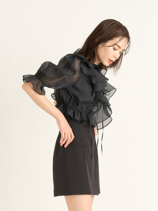 Wrap Skirt in black, Premium Fashionable Women's Skirts & Skorts at SNIDEL USA