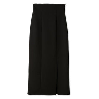  High Waisted Maxi Skirt With Slit in black, Premium Fashionable Women's Skirts & Skorts at SNIDEL USA