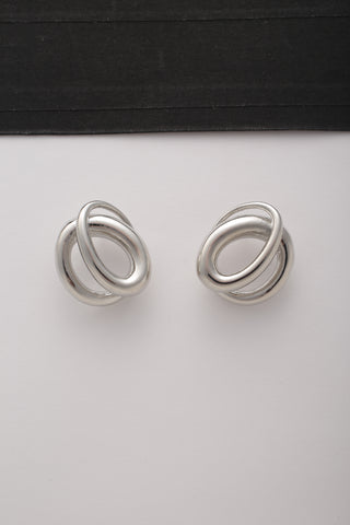Double Hoop Earrings in silver, Premium Collection of Fashionable & Trendy Women's Earrings at SNIDEL USA