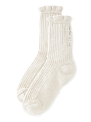 Velour Socks in ivory, A Collection of Luxury Women's Loungewear at SNIDEL USA
