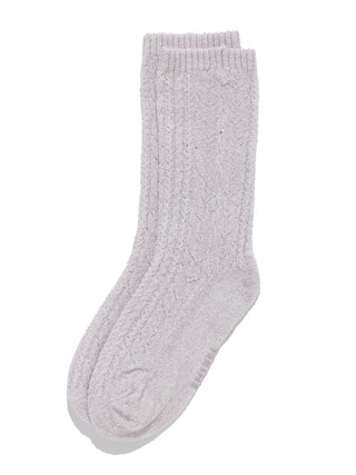 Milky Smooth Crochet Socks in light pink, A premium Fashionable & Trendy Collection of Women's Knitwear at SNIDEL USA