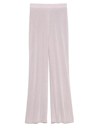 Loose Flared Wide Leg Lounge Pants in lavender, Knit Flared Pants Premium Fashionable Women's Pants at SNIDEL USA