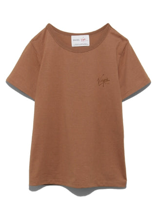  SNIDEL ft.Virgin RECORDS Relaxed Tee Top in brown, Premium Fashionable Women's Tops Collection at SNIDEL USA