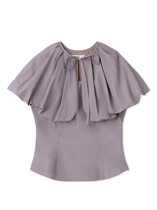 Decollete Open Blouse in lavender, Premium Fashionable Women's Tops Collection at SNIDEL USA