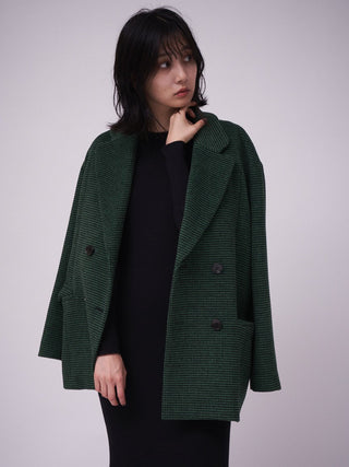 Sustainable Wool Blend Short Coat
