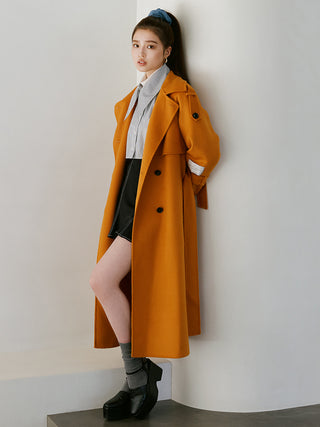 Scale Cashmere Stand Collar Coat