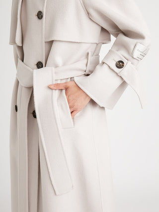 Scale Cashmere Stand Collar Coat