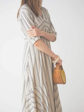 Jacquard Stripe Dress