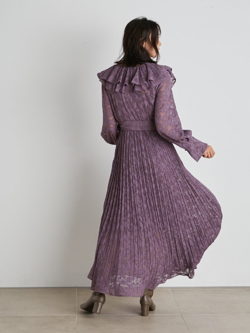 Sheer Jacquard Dress