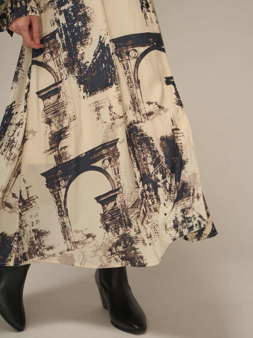 City Print Dress