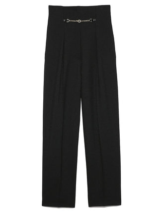   Sustainable High Waisted Pleated Pants in black, Knit Flared Pants Premium Fashionable Women's Pants at SNIDEL USA