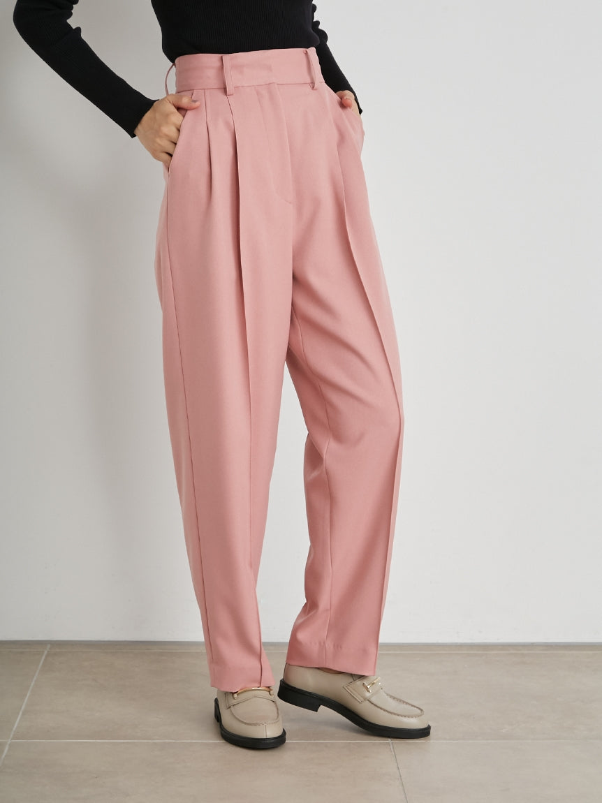 Tapered High Waist Tuck Pants – SNIDEL