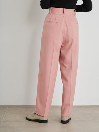 Tapered High Waist Tuck Pants in pink, Knit Flared Pants Premium Fashionable Women's Pants at SNIDEL USA